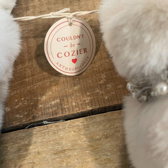 By Anthropologie Open-Toe Pearl Slippers NWT Size Medium - Picture 8 of 9